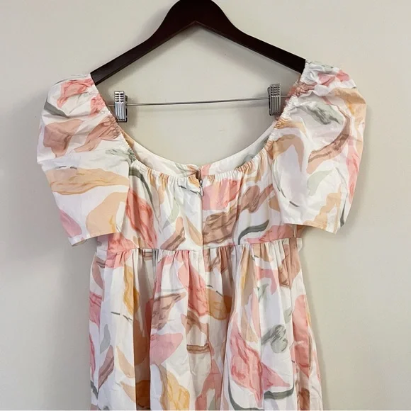 Abercrombie & Fitch Floral Mini Dress - Pink and Green - Picture 8 of 11